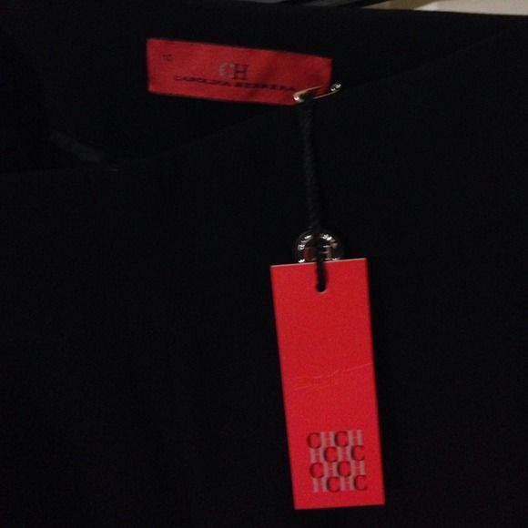 Carolina Herrera Black Polyester Side Zip Pant NWT - Picture 4 of 10